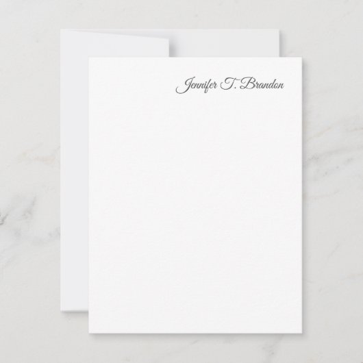 Minimalistisches Schlichtes klassisches Beruflich Mitteilungskarte (Vorderseite)