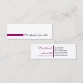 Minimalistisches Schlichtes, modernes Flirt Mini Visitenkarte (Vorne/Hinten)