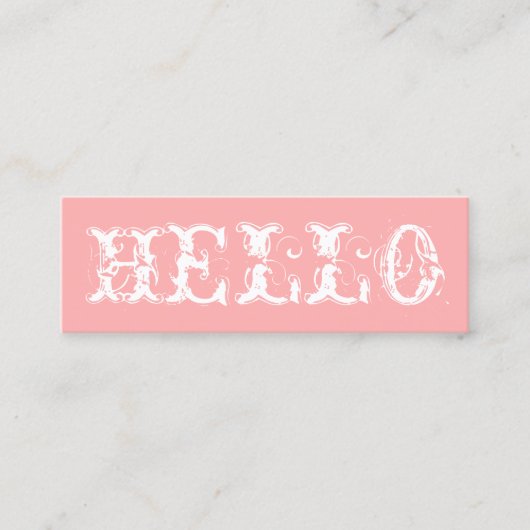 Minimalistisches, schlichtes, modernes Pastellrosa Mini Visitenkarte (Vorderseite)