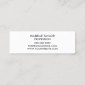 Minimalistisches, schlichtes, modernes Pastellrosa Mini Visitenkarte (Rückseite)