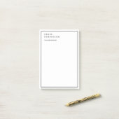 Minimalistisches Schlichtes, modernes Trendgeschäf Post-it Klebezettel (Auf Schreibtisch)
