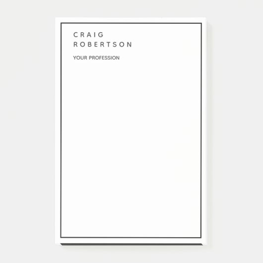 Minimalistisches Schlichtes, modernes Trendgeschäf Post-it Klebezettel (Vorderseite)