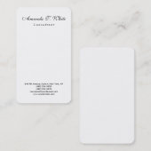 Minimalistisches, Schlichtes Pinselskript Visitenkarte (Vorne/Hinten)