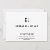 Minimalistisches, schlichtes Probe Einladung (Vorderseite)