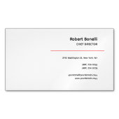 Minimalistisches Schlichtes Rotes Schwarz-weiß Mod Magnetische Visitenkarte (Vorderseite)