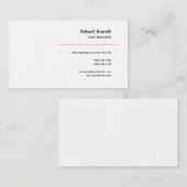 Minimalistisches Schlichtes Rotes Schwarz-weiß Mod Visitenkarte (Vorne/Hinten)