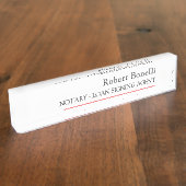 Minimalistisches Schlichtes Rotes Weiß Modernes No Namensplakette (Seite)