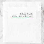 Minimalistisches Schlichtes Rotes Weiß Modernes No Rechteckiger Aufkleber (Tasche)