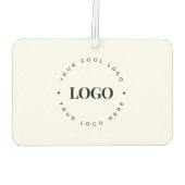 Minimalistisches, Schlichtes, rundes Firmenlogo fü Autolufterfrischer (Rückseite)