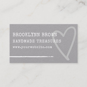 Minimalistisches schlichtes, rustikales Kraftpapie Visitenkarte