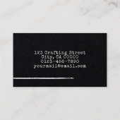 Minimalistisches schlichtes, rustikales Kraftpapie Visitenkarte (Rückseite)