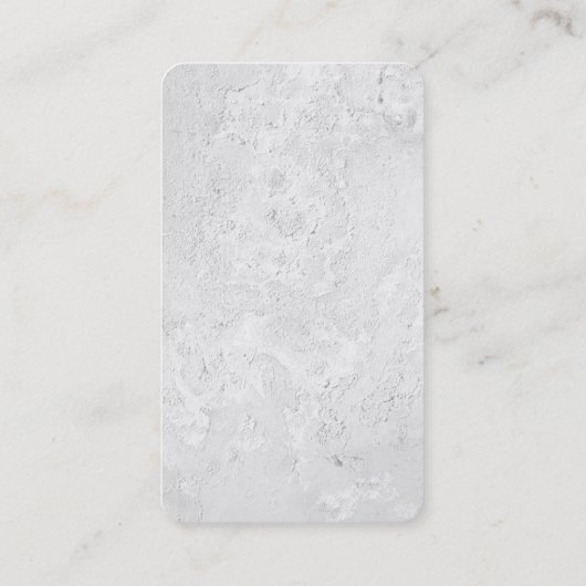 Minimalistisches Schlichtes Simple White Beruflich Visitenkarte (Rückseite)