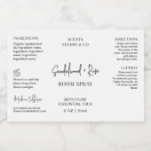 Minimalistisches schlichtes Spray-Flasche wasserdi Lebensmitteletikett (Einzelnes Label)