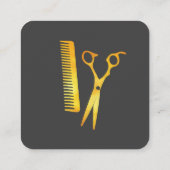 Minimalistisches Schlichtes Weiß mit Kursivschrift Quadratische Visitenkarte (Rückseite)