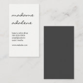 Minimalistisches Schlichtes Weiß mit Kursivschrift Visitenkarte (Vorne/Hinten)