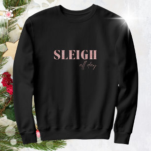 Minimalistisches Schlitten in Schwarz und Rosa Sweatshirt