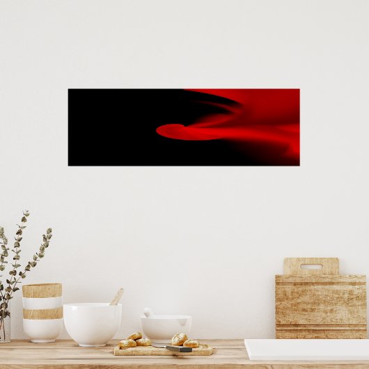 Minimalistisches, schmales, horizontales Poster "R (Küche)