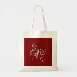 Minimalistisches Schmetterlings-T-Shirt – Elegante Tragetasche