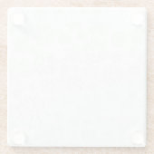 Minimalistisches Schneeflockenmuster Glasuntersetzer (Rückseite)