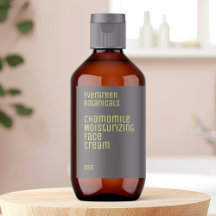 Minimalistisches Schönheitslabel - grau und gelb