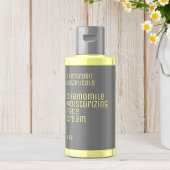 Minimalistisches Schönheitslabel - grau und gelb