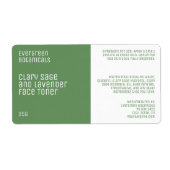 minimalistisches Schönheitslabel - grün und weiß (Vorne)