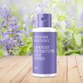 minimalistisches Schönheitslabel - lila und weiß