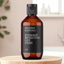 Minimalistisches Schönheitslabel - schwarz-weiß