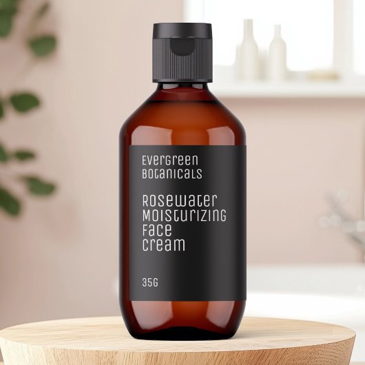 Minimalistisches Schönheitslabel - schwarz-weiß