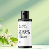 minimalistisches Schönheitslabel - weiß und schwar