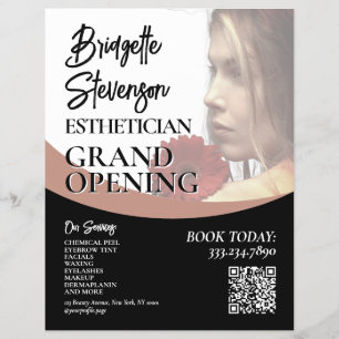 Minimalistisches Schönheitsmodell-Ästhetik-Salon-F Flyer