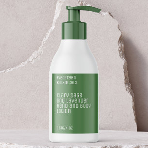 minimalistisches Schönheitsprodukt-Label - grün un Rechteckiger Aufkleber