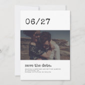 Minimalistisches SchreibmaschinenSave the Date Fot Save The Date (Vorderseite)