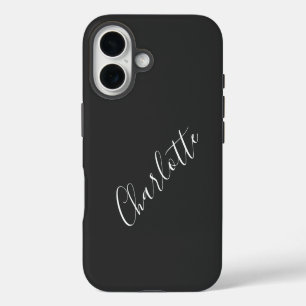 Minimalistisches Schriftzug-Personalisierter Name iPhone 16 Hülle
