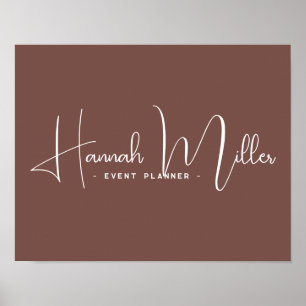Minimalistisches Schriftzug-Unternehmen Benutzer Poster