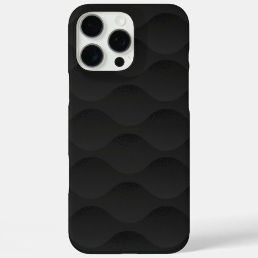 Minimalistisches Schwarz 3D-Wellenmuster iPhone 16 Case-Mate iPhone Hülle (Rückseite)