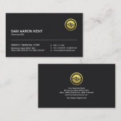 Minimalistisches Schwarz Beruflich Visitenkarte (Vorne/Hinten)