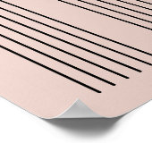 Minimalistisches Schwarz-Bögen-Design Poster (Ecke)