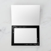 Minimalistisches Schwarz Dankeskarte (Innenseite)