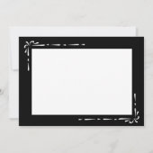 Minimalistisches Schwarz Dankeskarte (Rückseite)