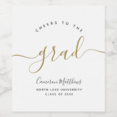 Minimalistisches Schwarz & Gold für den Grand Wine Weinetikett (Einzelnes Label)