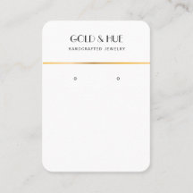 Minimalistisches Schwarz-Gold-Ohrring-Display