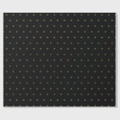 Minimalistisches Schwarz-Gold-Star-Muster Geschenkpapier (Flach)
