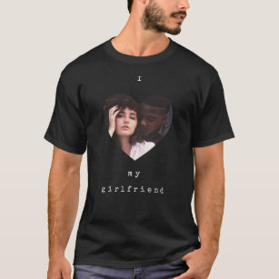 Minimalistisches Schwarz I Liebe mein Girlfriend F T-Shirt