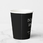Minimalistisches Schwarz im liebenden Speicher Pappbecher (Rechts)