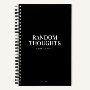 Minimalistisches Schwarz-Notebook Notizblock