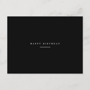 Minimalistisches Schwarz Postkarte