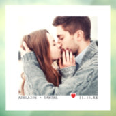 Minimalistisches Schwarz-Schriftzeichen, Rotes Her Fensteraufkleber (Blatt 3)