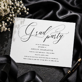 Minimalistisches Schwarz-Script-Party Einladung