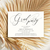 Minimalistisches Schwarz-Script-Party Einladung